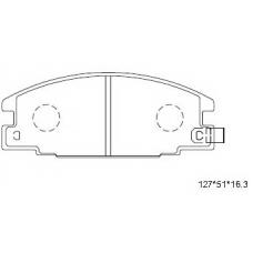 KD4300 ASIMCO Комплект тормозных колодок, дисковый тормоз