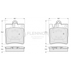 FB210423 FLENNOR Комплект тормозных колодок, дисковый тормоз