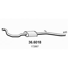 36.6018 ASSO Средний глушитель выхлопных газов