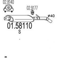 01.58110 MTS Средний глушитель выхлопных газов