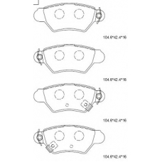 KD7555 ASIMCO Комплект тормозных колодок, дисковый тормоз