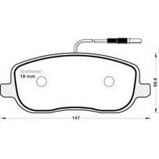 682 MGA Комплект тормозных колодок, дисковый тормоз