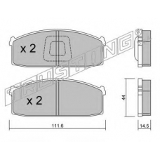 254.1 TRUSTING Комплект тормозных колодок, дисковый тормоз