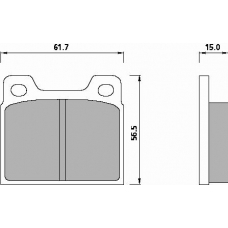 460284 ROULUNDS Disc-brake pad, rear