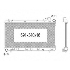 734-1009 TYC Радиатор, охлаждение двигателя