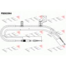 FBS02064 FTE Трос, стояночная тормозная система