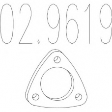 02.9619 MTS Прокладка, труба выхлопного газа