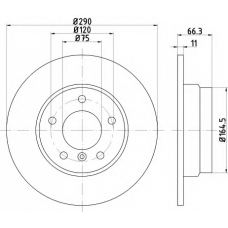 8DD 355 120-231 HELLA PAGID Тормозной диск