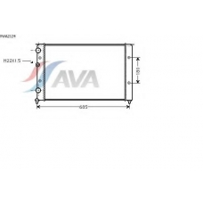 VWA2124 AVA Радиатор, охлаждение двигателя