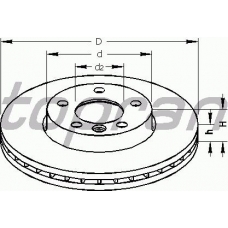 110 428 TOPRAN Тормозной диск