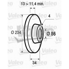 186477 VALEO Тормозной диск