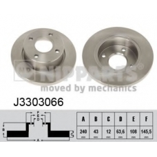 J3303066 NIPPARTS Тормозной диск