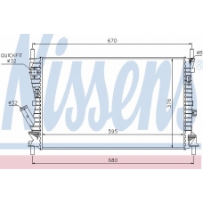 69223 NISSENS Радиатор, охлаждение двигателя