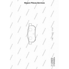 H361A02 NPS Комплект тормозных колодок, дисковый тормоз