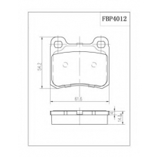 FBP4012 FI.BA Комплект тормозных колодок, дисковый тормоз