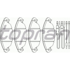 721 231 TOPRAN Комплект тормозных колодок, дисковый тормоз