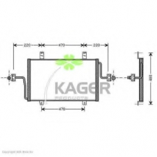 94-6102 KAGER Конденсатор, кондиционер
