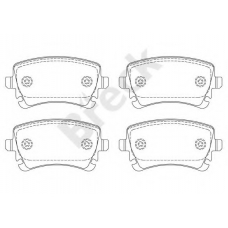 23326 00 702 00 BRECK Комплект тормозных колодок, дисковый тормоз