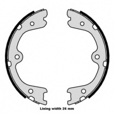 S 56 546 BREMBO Комплект тормозных колодок, стояночная тормозная с