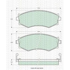 8110 14996 TRIDON Brake pads - front