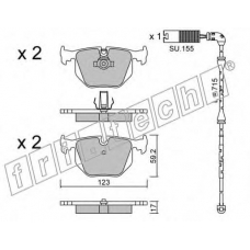 576.2W fri.tech. Комплект тормозных колодок, дисковый тормоз