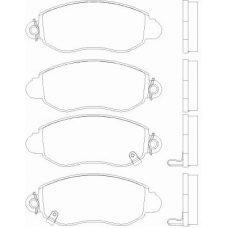 P 24 052 BREMBO Комплект тормозных колодок, дисковый тормоз
