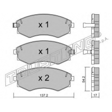 195.1 TRUSTING Комплект тормозных колодок, дисковый тормоз