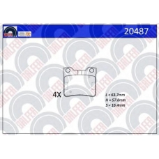20487 GALFER Комплект тормозных колодок, дисковый тормоз