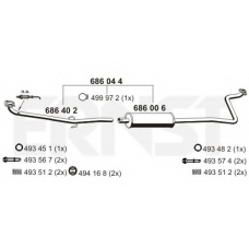 686044 ERNST Средний глушитель выхлопных газов