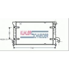 2302201 KUHLER SCHNEIDER Радиатор, охлаждение двигател