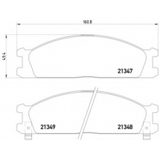 MDB1482 DON Комплект тормозных колодок, дисковый тормоз