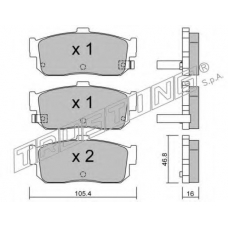 200.1 TRUSTING Комплект тормозных колодок, дисковый тормоз