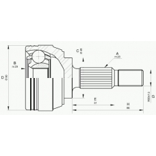 CVJ5633.10 OPEN PARTS Шарнирный комплект, приводной вал