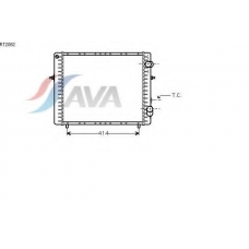 RT2082 AVA Радиатор, охлаждение двигателя