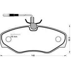 703 MGA Комплект тормозных колодок, дисковый тормоз