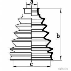 J2862011 HERTH+BUSS JAKOPARTS Комплект пылника, приводной вал