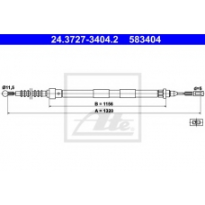 24.3727-3404.2 ATE Трос, стояночная тормозная система