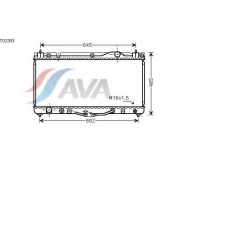 TO2303 AVA Радиатор, охлаждение двигателя