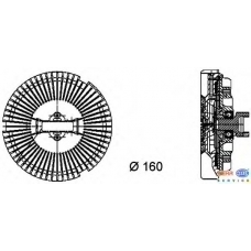 8MV 376 733-021 HELLA Сцепление, вентилятор радиатора