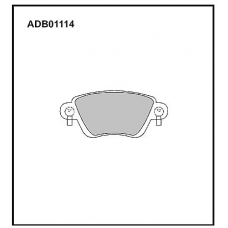 ADB01114 Allied Nippon Тормозные колодки