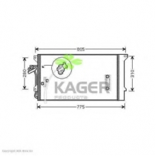 94-6326 KAGER Конденсатор, кондиционер