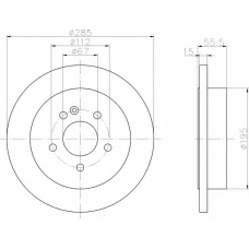 8DD 355 105-841 HELLA Тормозной диск