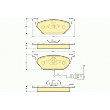 6113865 GIRLING Комплект тормозных колодок, дисковый тормоз