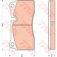 GDB1816 TRW Комплект тормозных колодок, дисковый тормоз