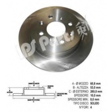 IBP-1495 IPS Parts Тормозной диск