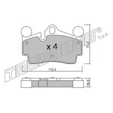 671.0 TRUSTING Комплект тормозных колодок, дисковый тормоз