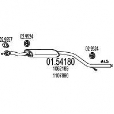 01.54180 MTS Средний глушитель выхлопных газов