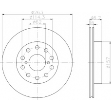 MDC1128 MINTEX Тормозной диск