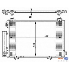 8FC 351 302-201 HELLA Конденсатор, кондиционер
