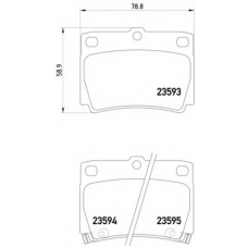 MDB1965 DON Комплект тормозных колодок, дисковый тормоз